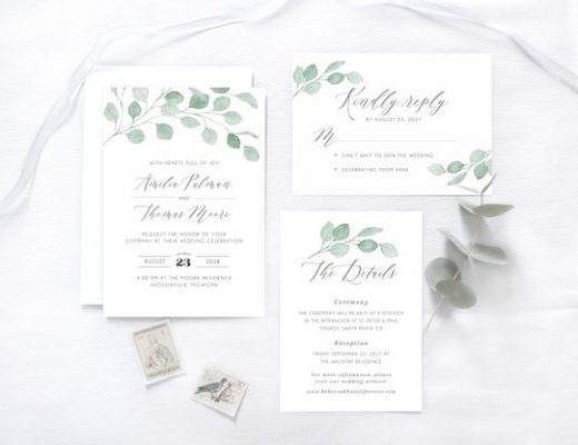 Hochzeit Einladung Eukalyptus